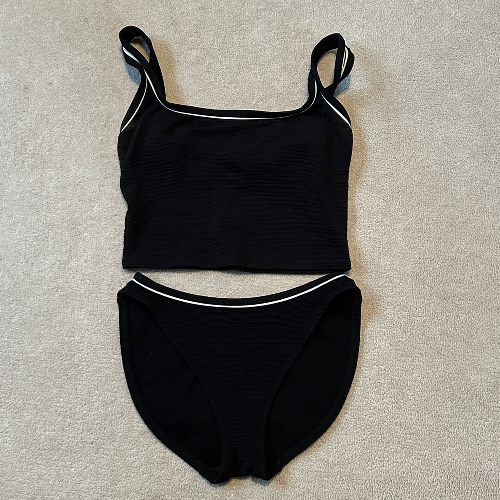 Anne Klein Collection Black Two-Piece Bikini Set